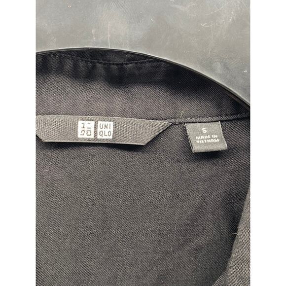 UNIQLO Women's Black Solid Button-Up Regular-Fit Long Sleeve Top SZ S - Picture 5 of 7